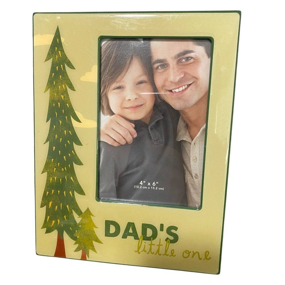 Dad's Little One Easel Back Photo Frame Forest Theme